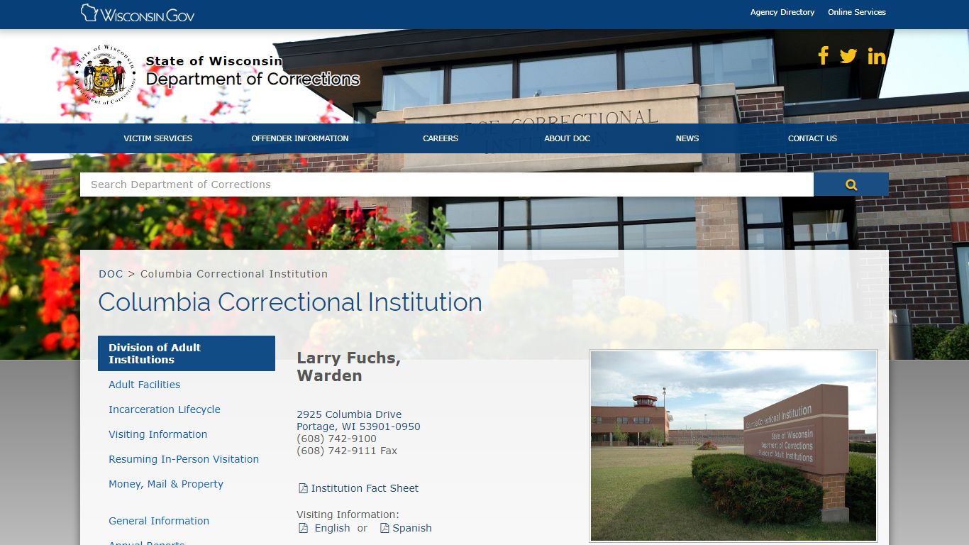 DOC Columbia Correctional Institution